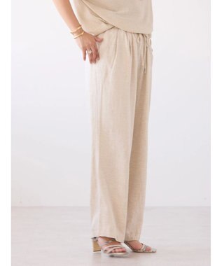 AMERICAN HOLIC 接触冷感リネンブレンドワイドパンツ Light Beige