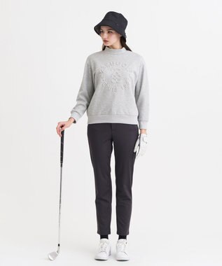23区GOLF 【WOMEN】エンボスロゴダンボールモックネック ライトグレー系