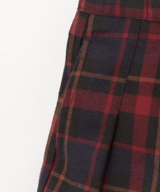 ANY KIDS チェック柄 プリーツ キュロット 赤系チェック