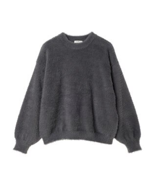 earth music&ecology ロングシャギーハイネックプルオーバー Gray