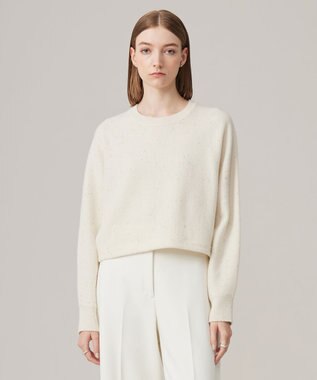 【洗える】ソフトカシミヤミックス ラメノットヤーンニット