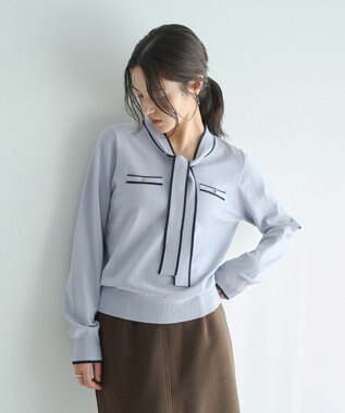 YECCA VECCA 配色ボウタイニット Ivory