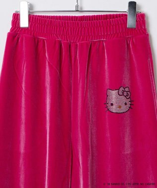 WEGO 【サンリオ】HELLOKITTYコラボベロアパンツ ピンク