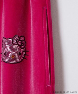 WEGO 【サンリオ】HELLOKITTYコラボベロアパンツ ピンク