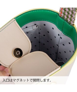 tsumori chisato CARRY カラーコンビエコレザー ハンドバッグ　バケツバッグ ショルダーバッグ ベージュ
