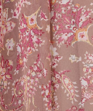 自由区 【速乾性・放湿性・防シワ性】サラサプリント ワンピース ブラウン系5