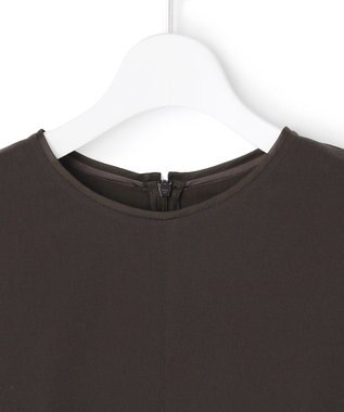 23区 S ストレッチジョーゼット フレアワンピース ダークブラウン系