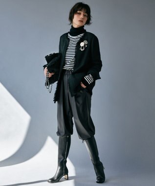 ICB ストレッチロングブーツ ブラック系