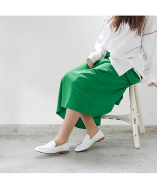 ing <ing>【WEB限定】レザーベルトローファー ホワイト