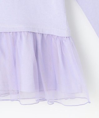 ANY KIDS 裾チュール 長袖 Tシャツ ラベンダー