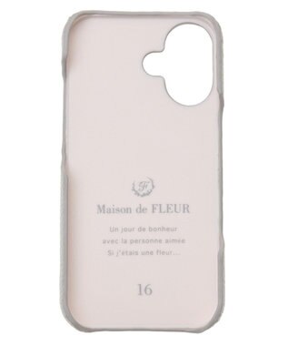 Maison de FLEUR リボンアイフォン16ケース Grayish Blue