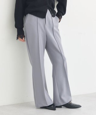 earth music&ecology センターシームフレアパンツ Gray