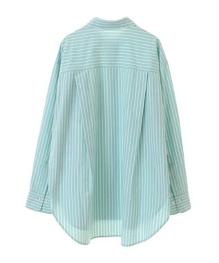AMERICAN HOLIC ＵＶカットリサイクルコットンオックスシャツ Stripe Green