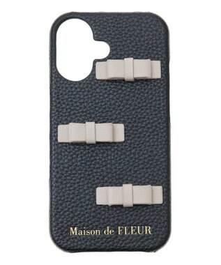 Maison de FLEUR リボンアイフォン16ケース Black