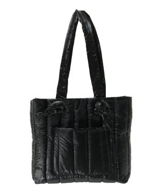 Green Parks ・ｆｕｒｒｙ　ｒａｔｅ　シャイニーキルティングバッグ Black