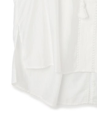 GRACE CONTINENTAL ヤシ柄カットワークトップ ホワイト