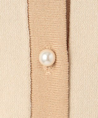 Feroux バイカラー カーディガン アイボリー系1