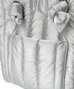 Green Parks ・ｆｕｒｒｙ　ｒａｔｅ　シャイニーキルティングバッグ Silver