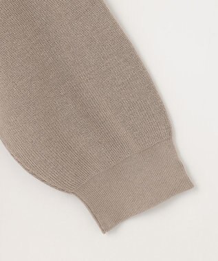 UNFILO ハーフスリーブ畔カーディガン グレージュ