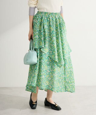 Green Parks 花柄イレヘムボリュームスカート