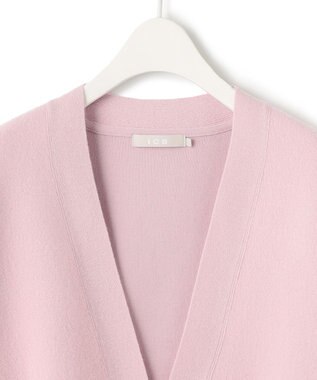 ICB 【洗える】ウールカシミヤ Vネックカーディガン ピンク系