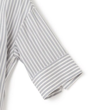 ICB 【接触冷感・洗える】 キュプラローンストライプ ワンピース ティールグレーストライプ系