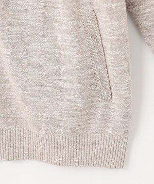 JOSEPH ABBOUD 【イタリア糸使用/清涼感/軽い/洗える】スラブギマニット ジップ ジャケット ベージュ系