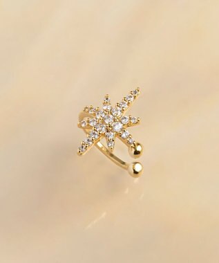 Phoebe 【限定セット】【金属アレルギー対応】ロマンティックスノーイヤリング&イヤーカフ ゴールド