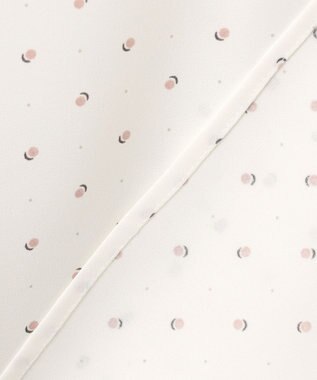 ANY SIS L 【洗える】バイカラーラッフルボウ ブラウス アイボリーベース