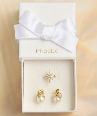 Phoebe 【限定セット】【金属アレルギー対応】ロマンティックスノーイヤリング&イヤーカフ ゴールド