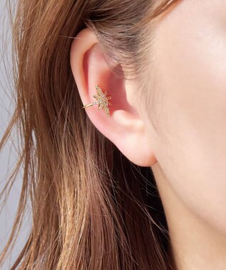 Phoebe 【限定セット】【金属アレルギー対応】ロマンティックスノーイヤリング&イヤーカフ ゴールド