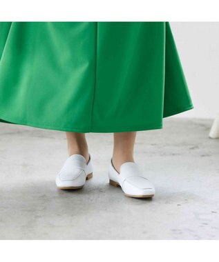 ing <ing>【WEB限定】レザーベルトローファー ホワイト