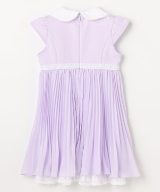 ANY KIDS 【2点セット】リボンボレロジャケット+シフォンプリーツ ワンピース ラベンダー