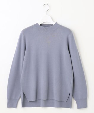 J.PRESS LADIES 【洗える】SECOND PRINCE モックネック ニット サックスブルー系