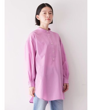 AMERICAN HOLIC イージーケアバンドカラーシャツチュニック Pink