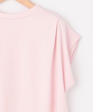 組曲 GIZAプレーティング天竺フレンチスリーブ Tシャツ ピンク系