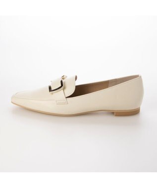 MODE ET JACOMO <carino>バックルローファー ホワイト