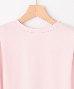 組曲 GIZAプレーティング天竺フレンチスリーブ Tシャツ ピンク系