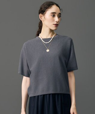 自由区 L シアーメッシュニット Tシャツ