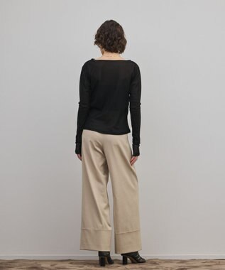 GRACE CONTINENTAL シアーレイヤードカットトップ ブラック