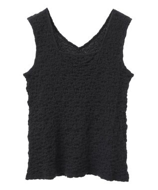 Green Parks 表面感タンクトップ Black