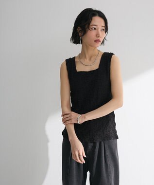 Green Parks 表面感タンクトップ Black