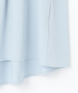 組曲 【洗える】ブラウスライクジャージーノースリーブ カットソー サックスブルー系