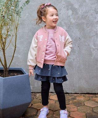 ANY KIDS リボンスタジャン ピンク