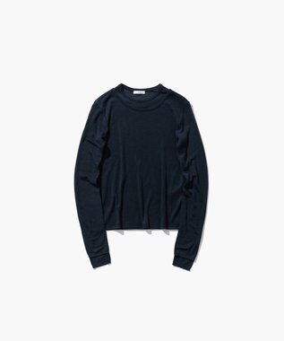 ATON SILK BLENDED CIRCULAR RIB | クルー＆クルーレイヤードプルオーバー
