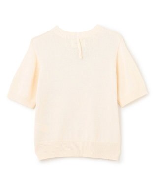 BEIGE， 【洗える】FENNEL / コットンスパンコール半袖ニット Meringue