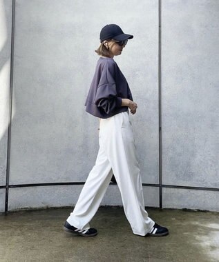 Green Parks ショート丈Ｖネックポンチプルオーバー Charcoal Gray