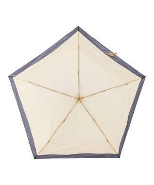 MOONBAT 【雑誌掲載Oggi7月号】Magical tech(マジカルテック) 超軽量 折りたたみ傘 65g 50cm ヘムボーダー UV ベージュ