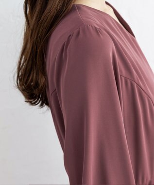 Tiaclasse 【洗える】レース切り替えフレアワンピース ピンク