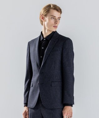 JOSEPH HOMME 新素材【セットアップ対応】カラーネップストレッチ 　テーラードジャケット ネイビー系
